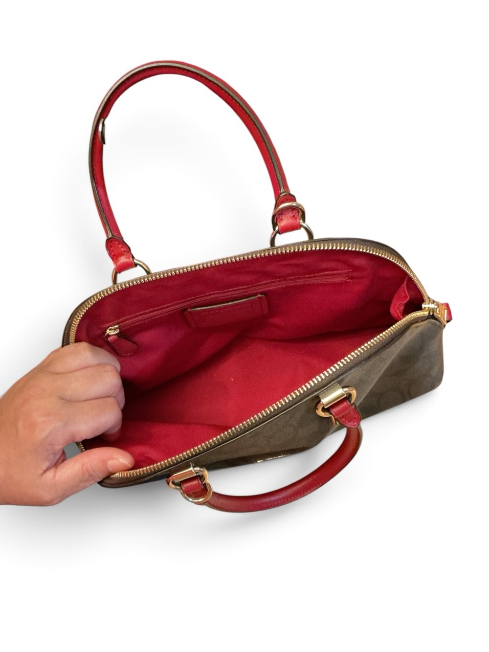 Coach Katy Satchel in Signature Canvas - Picture 2 of 5